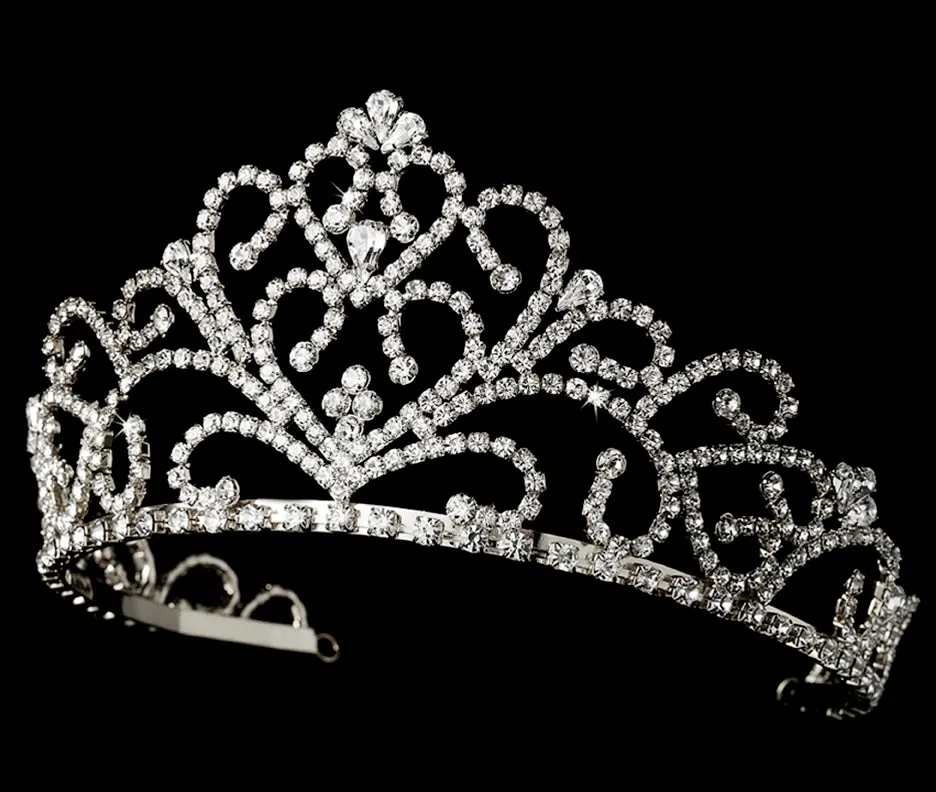 Majestic Royal Crystal Wedding Tiara Crown