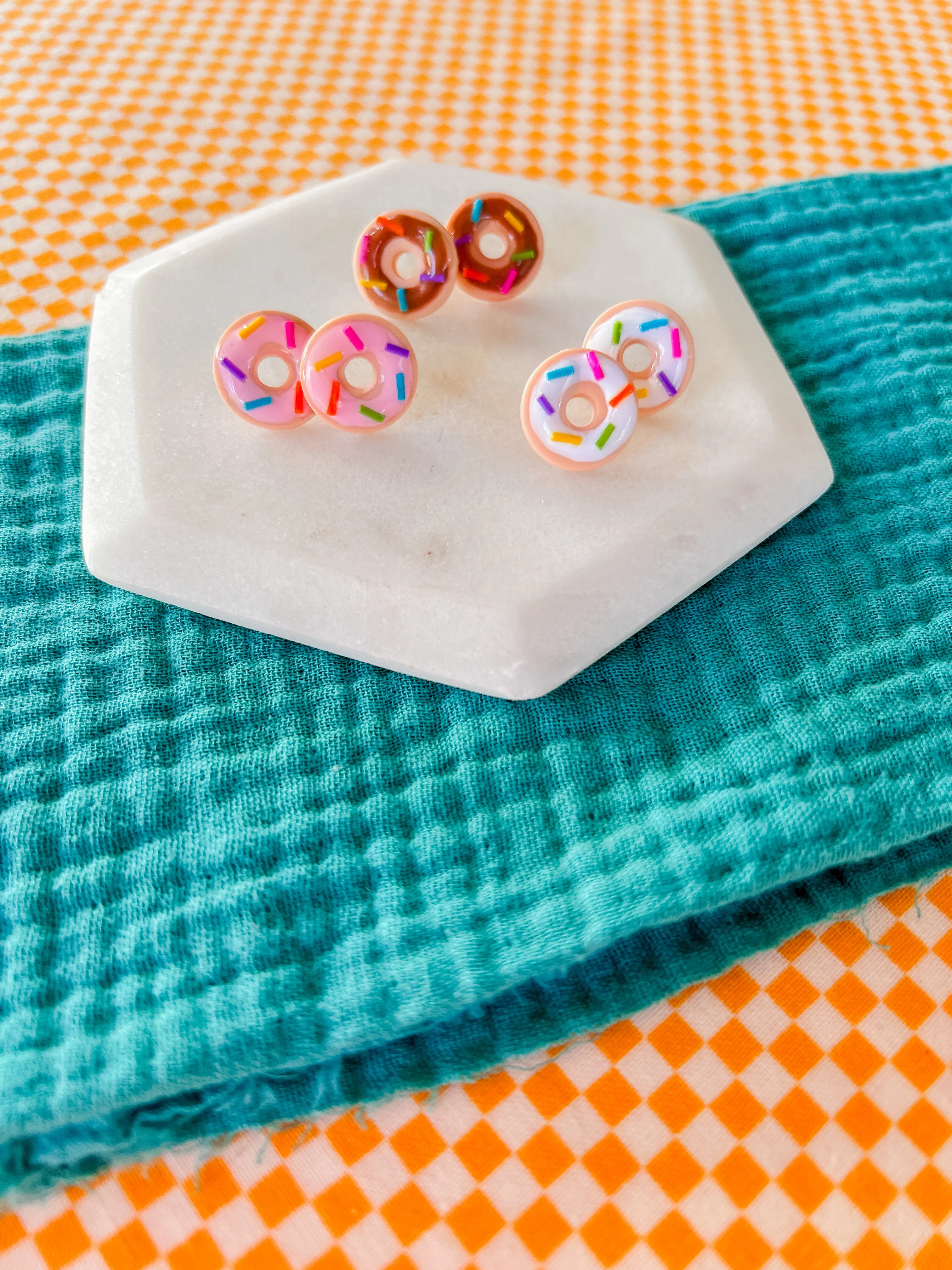 Mini Dot - Clay Donut Studs