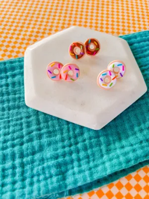 Mini Dot - Clay Donut Studs