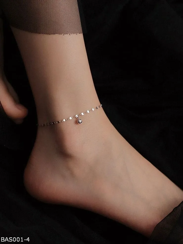 Minimalist design bead anklet