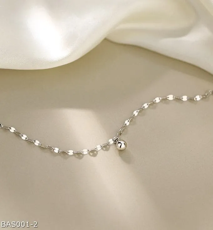 Minimalist design bead anklet