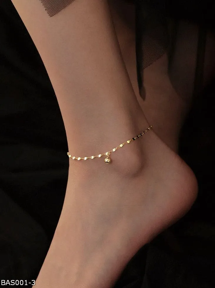 Minimalist design bead anklet