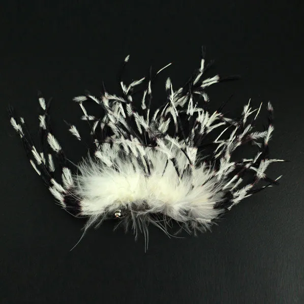 Ostrich Feather Hair Barrette