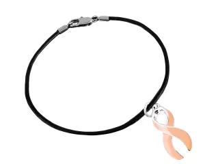 Peach Ribbon Cord Bracelets