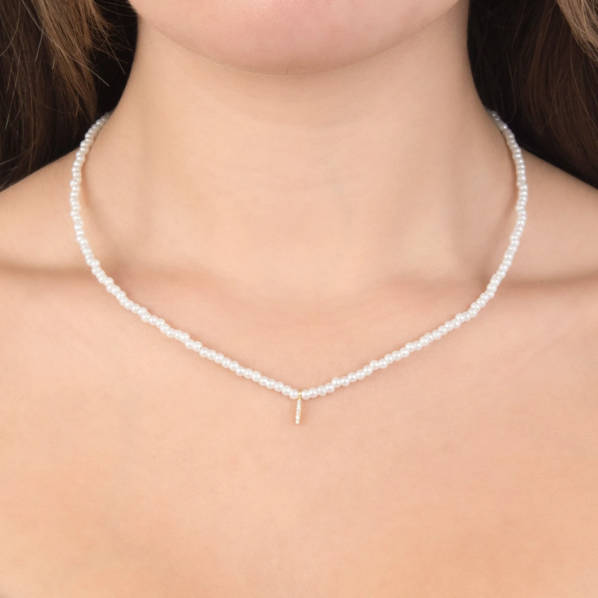 Pearls Initial Necklace