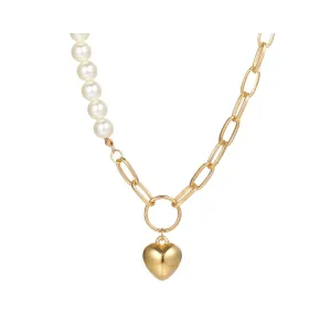 Pre Order:  Heart-Shaped Pearl Collarbone Necklace