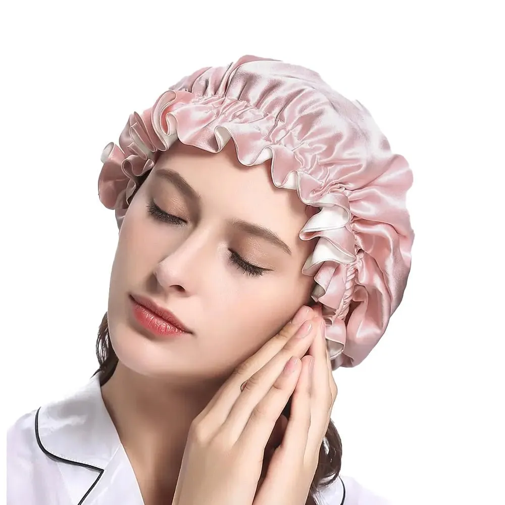 Pump Haircare Mulberry Silk Sleep Cap Pink