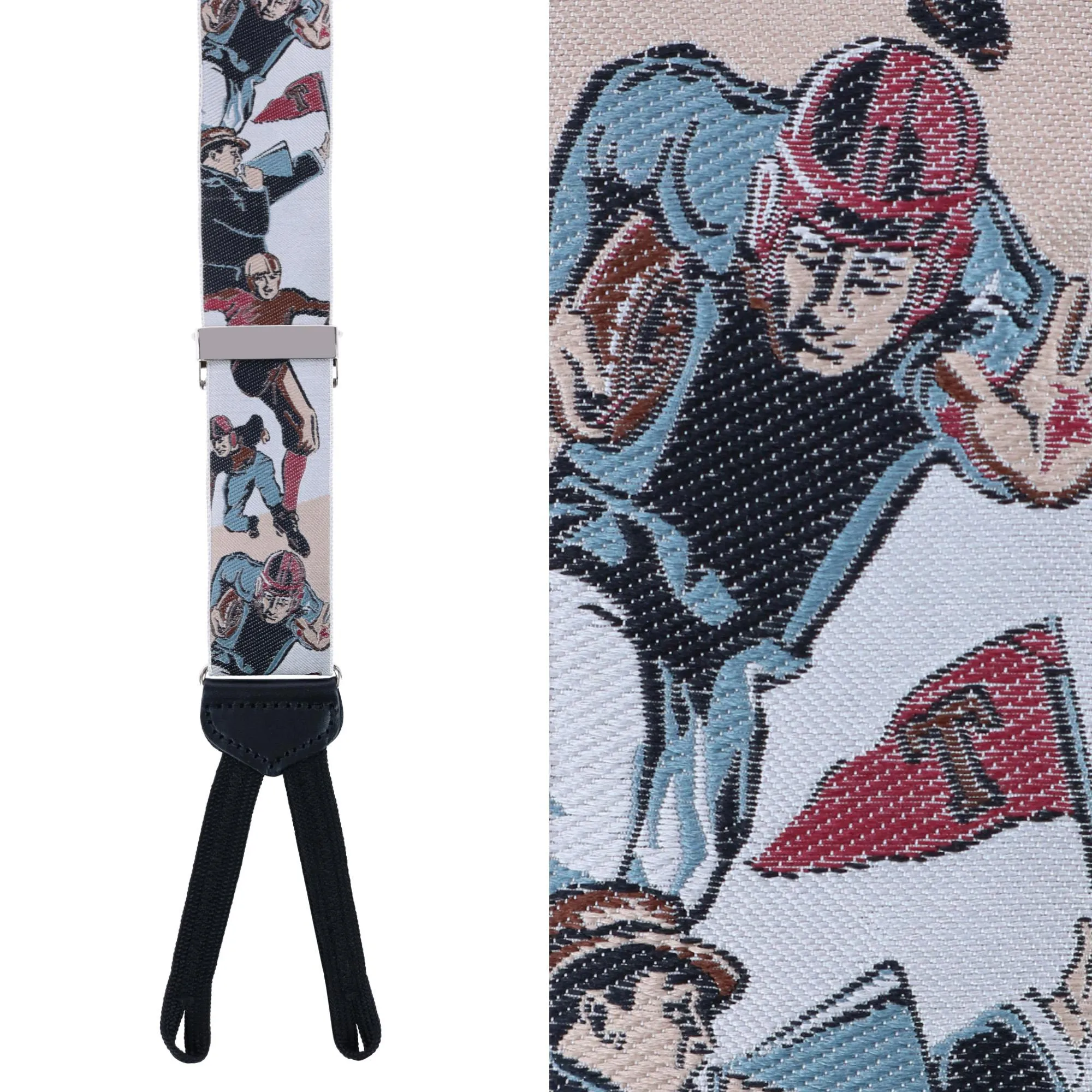 Retro Pattern Leatherheads Limited Run Silk Braces