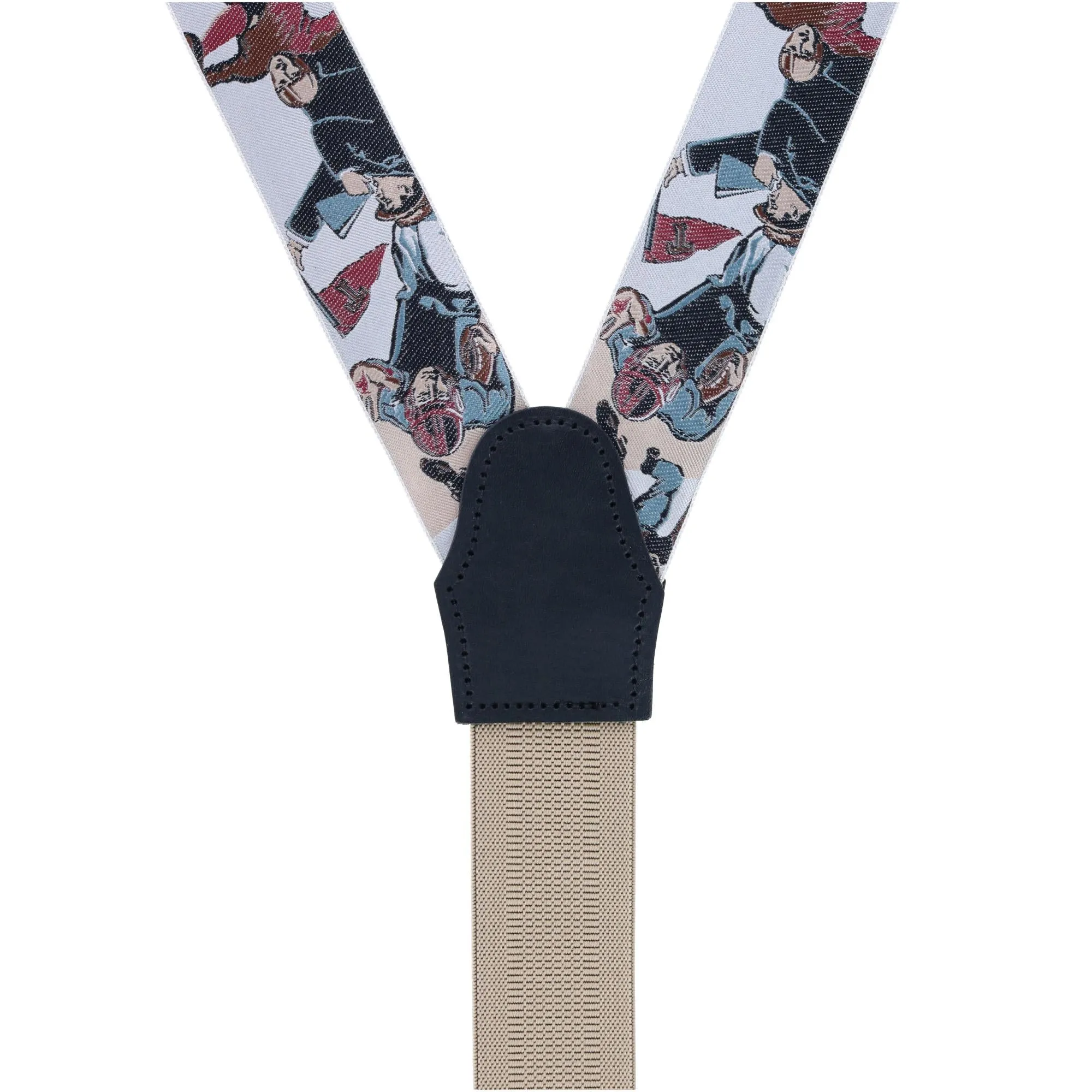 Retro Pattern Leatherheads Limited Run Silk Braces