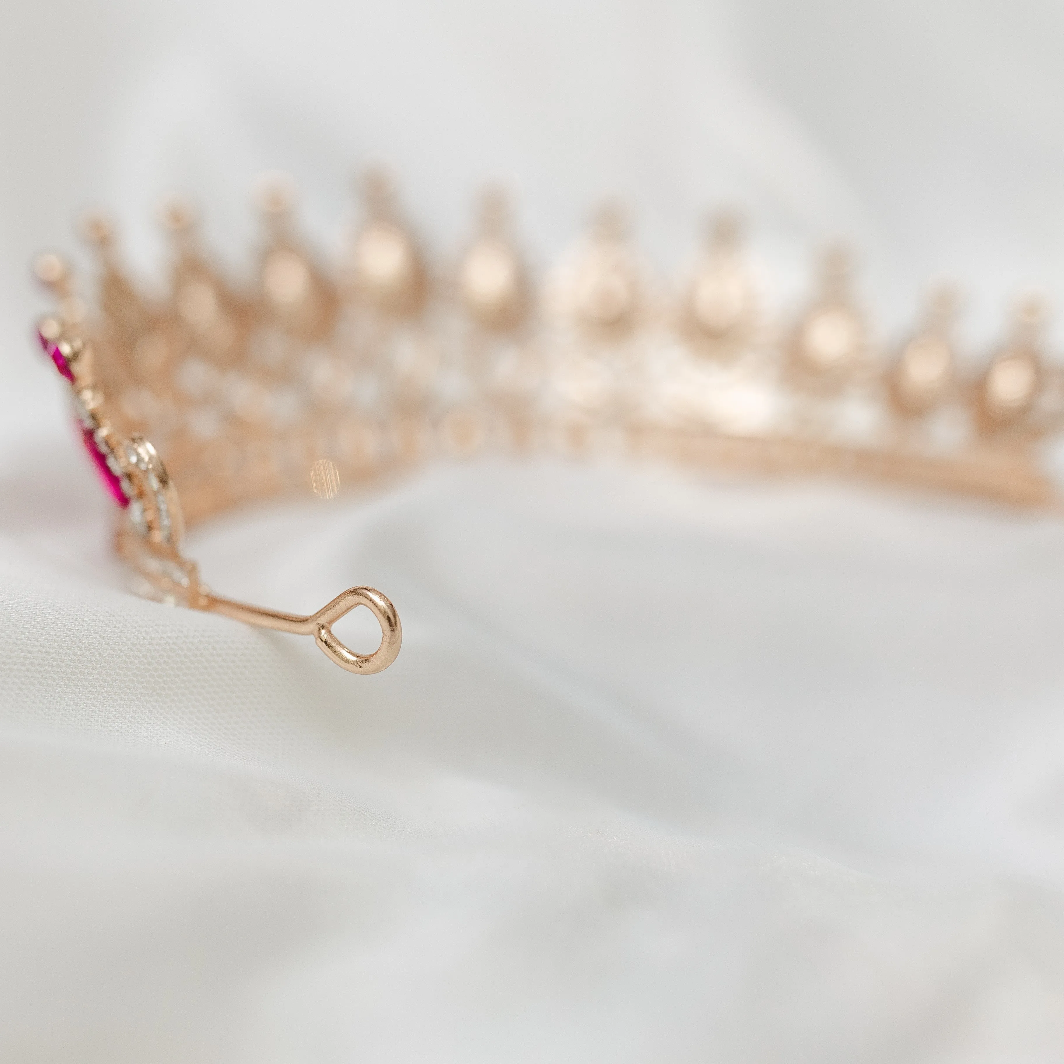 Saya's Tiara in Hot Pink & Gold