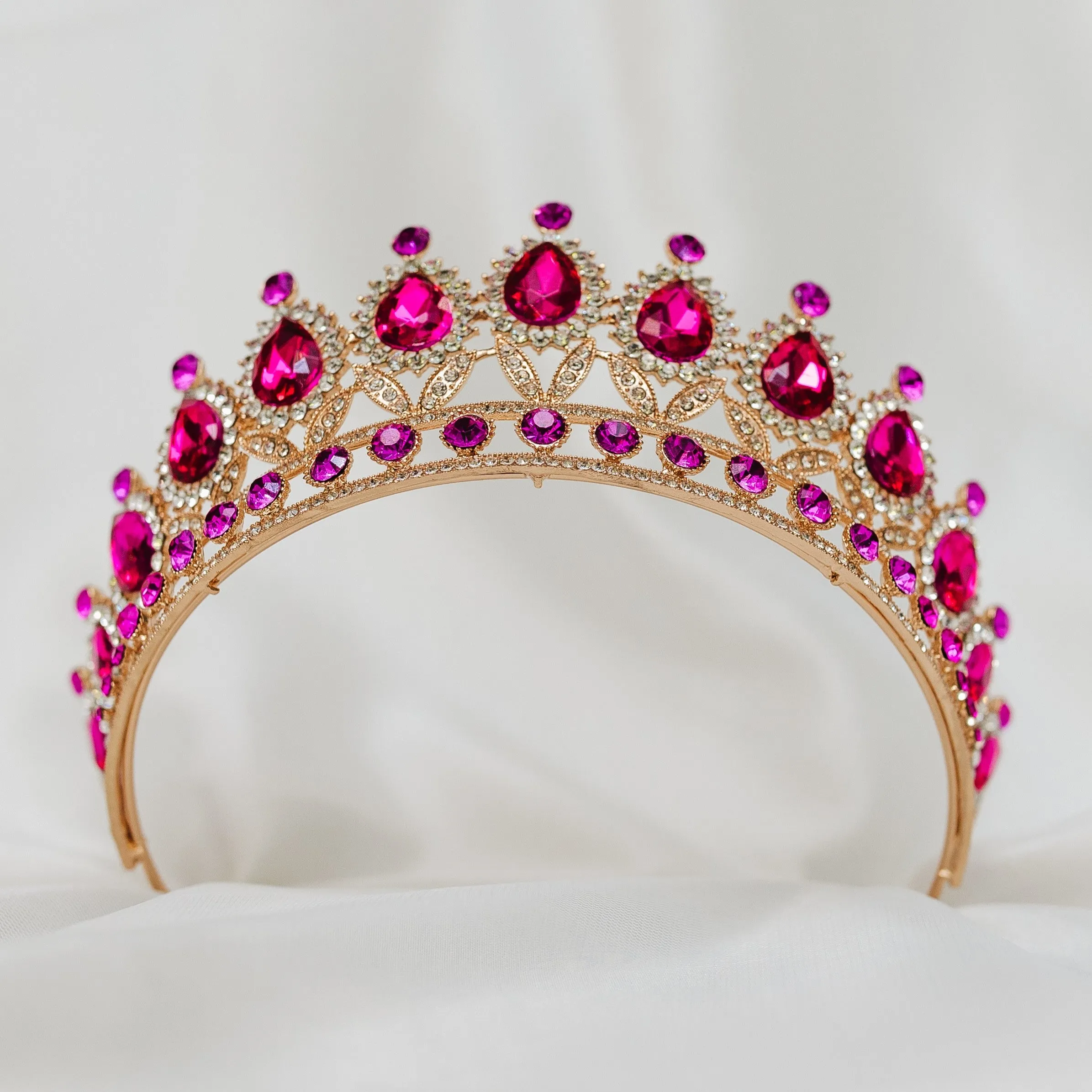 Saya's Tiara in Hot Pink & Gold