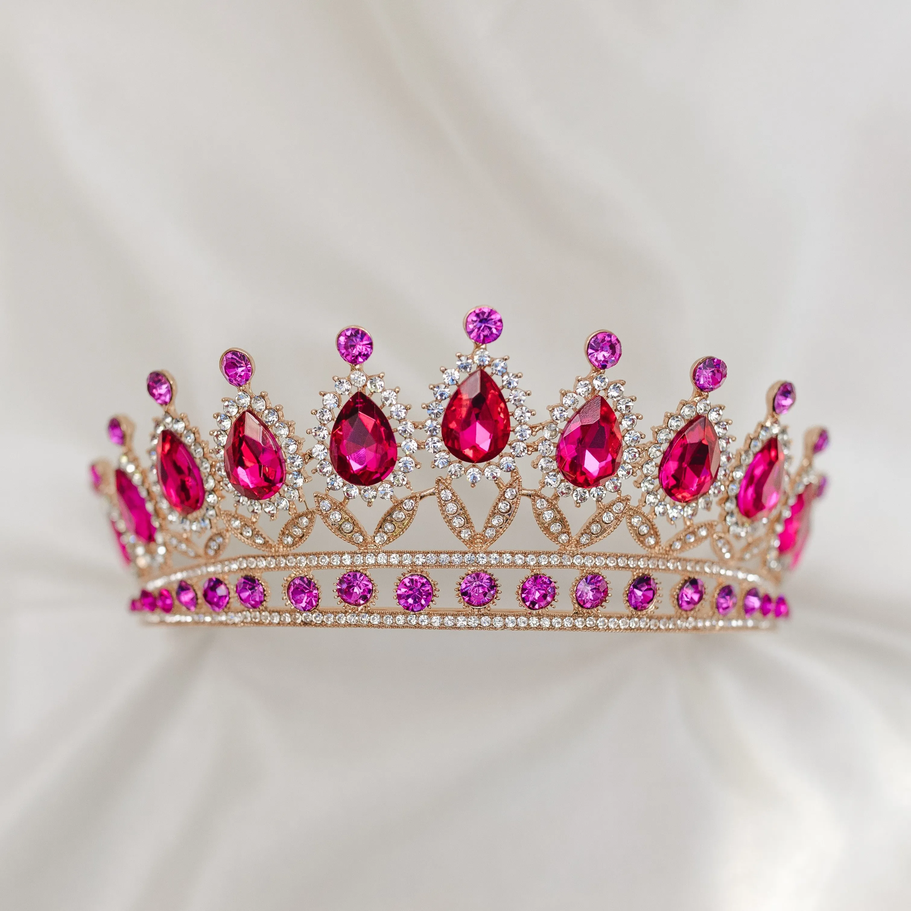 Saya's Tiara in Hot Pink & Gold