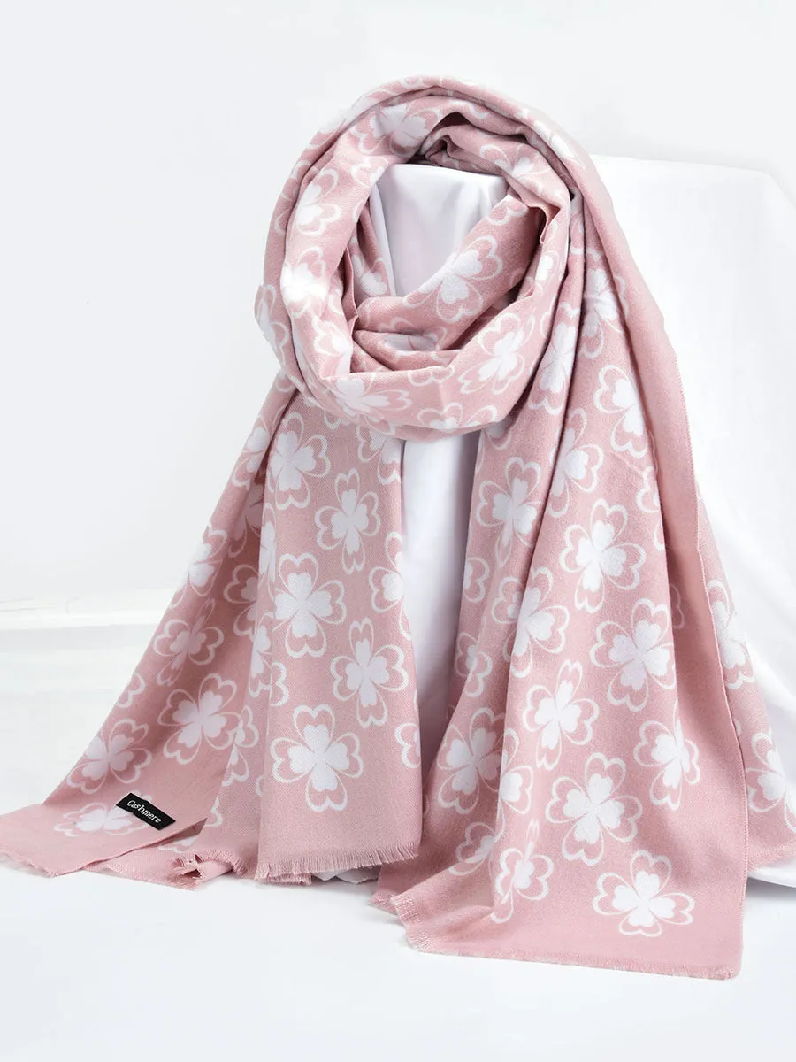 Silk scarf women's satin ethnic style shawl cashmere fashion print warm women's scarf