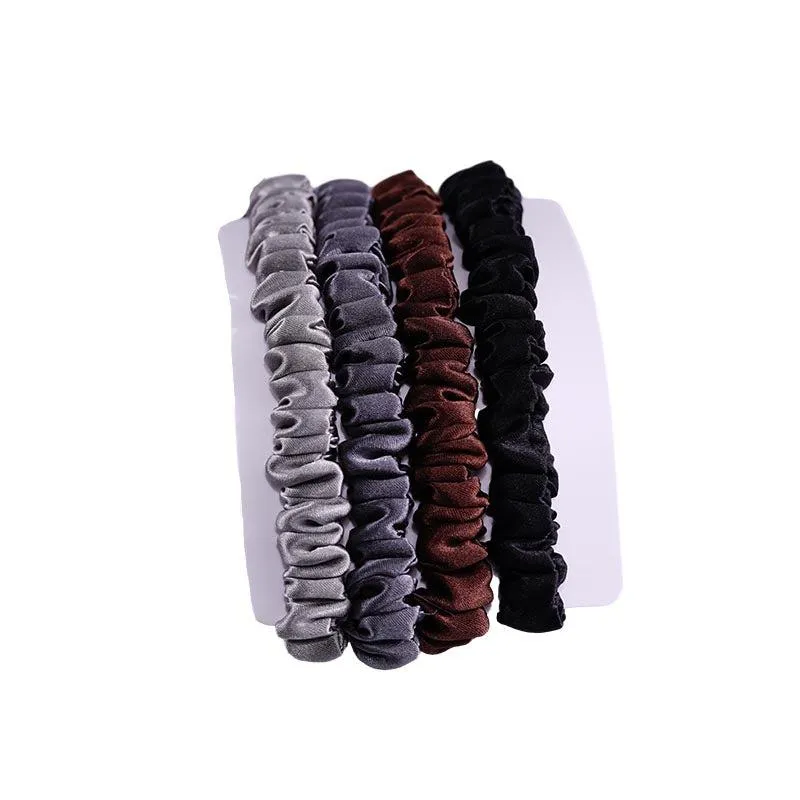 Skinny silk hair ties Darkness Falls - 4 Pack - dropshipping