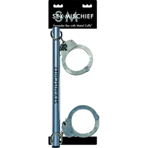 Sportsheets Sex & Mischief Adjustable Spreader Bar with Metal Cuffs