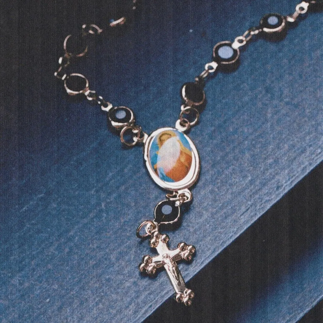 THE ONYX ROSARY ANKLET