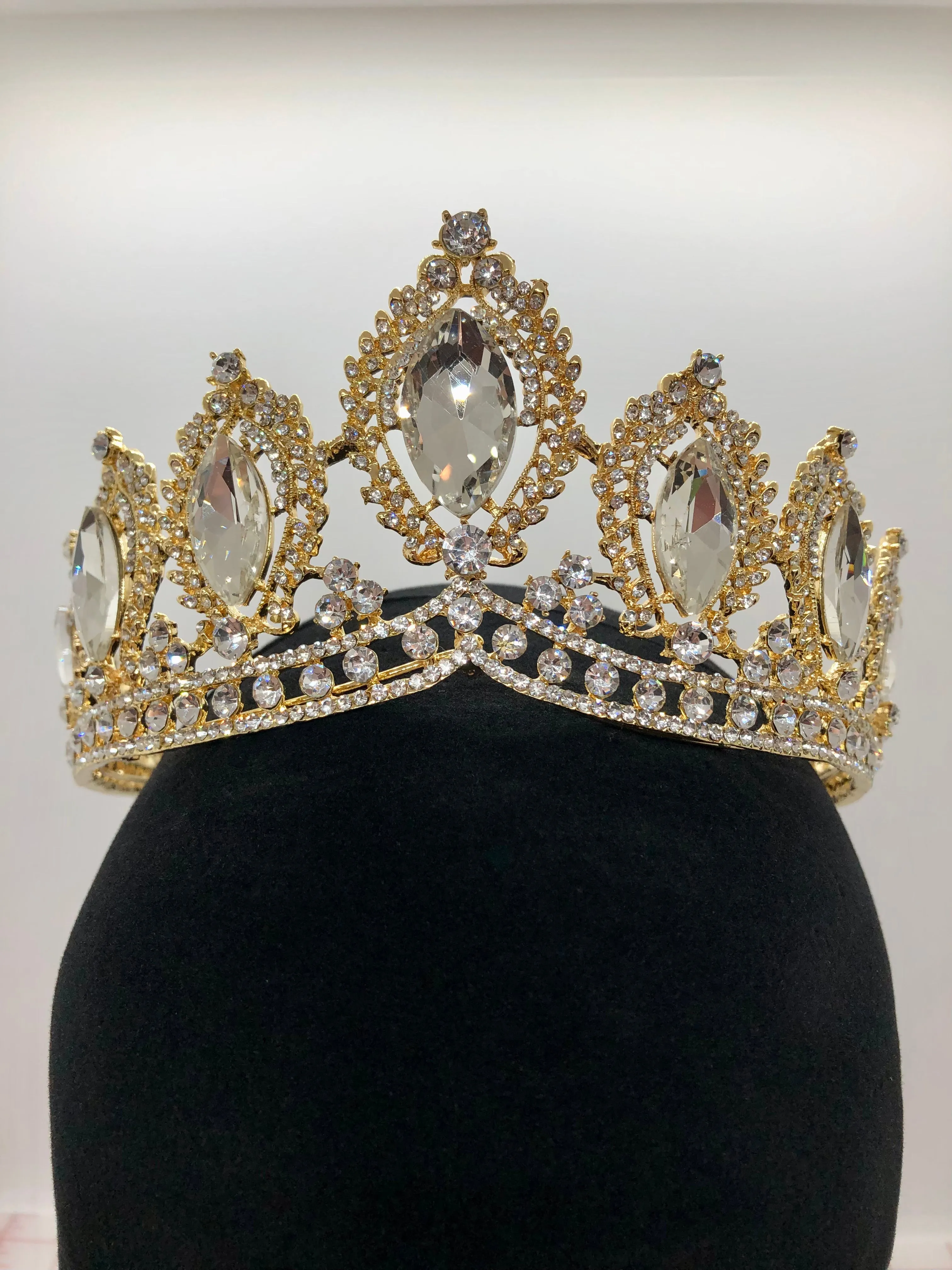 Tiara - Gold and Crystal Rhinestones