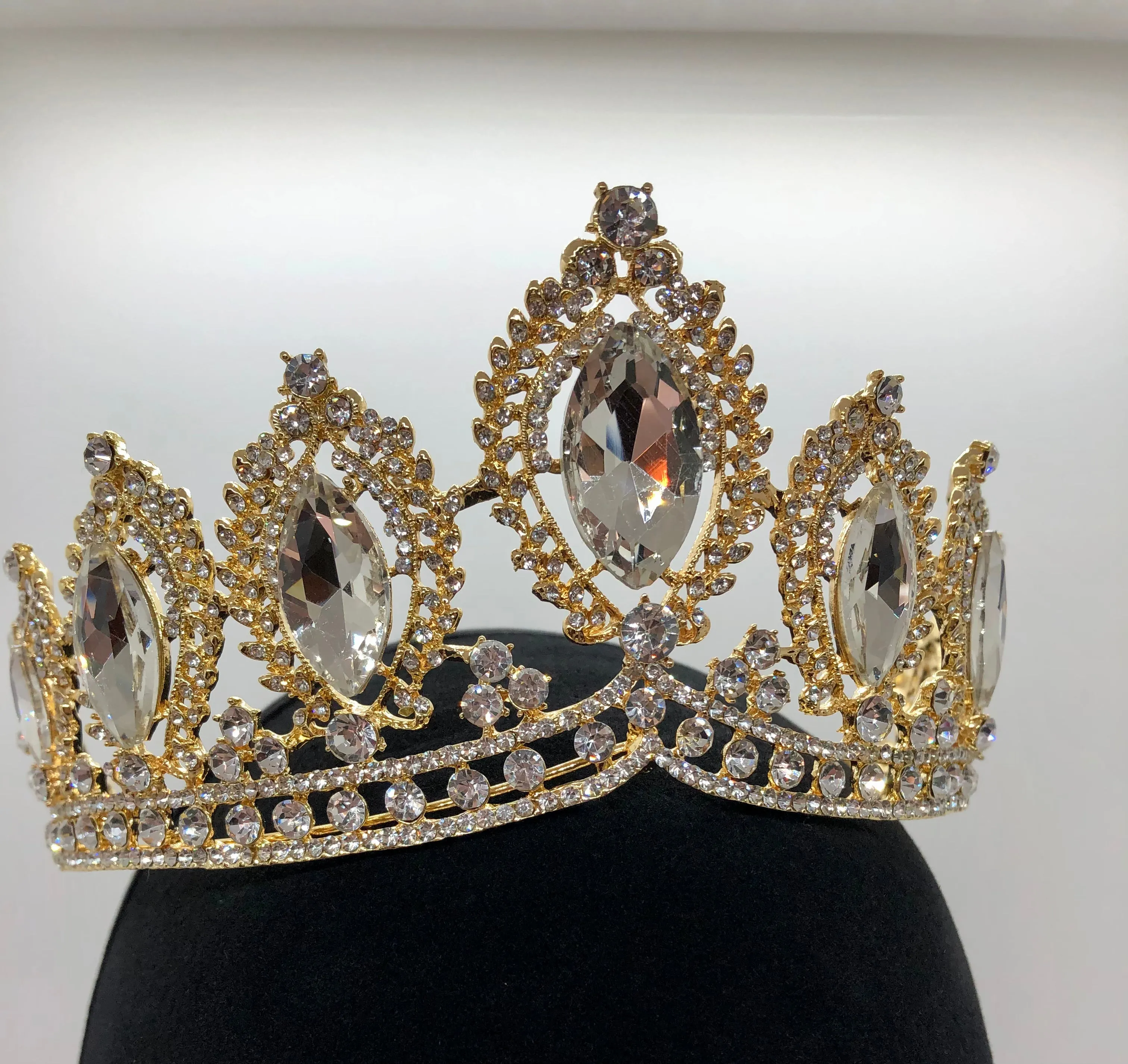 Tiara - Gold and Crystal Rhinestones