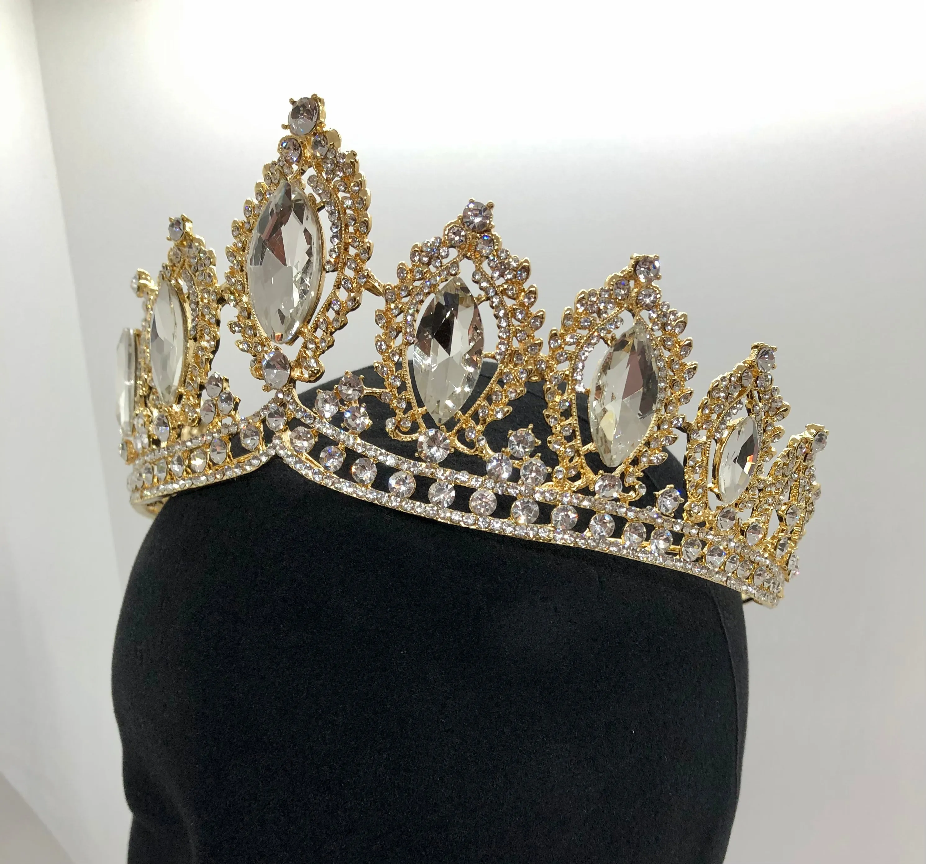 Tiara - Gold and Crystal Rhinestones