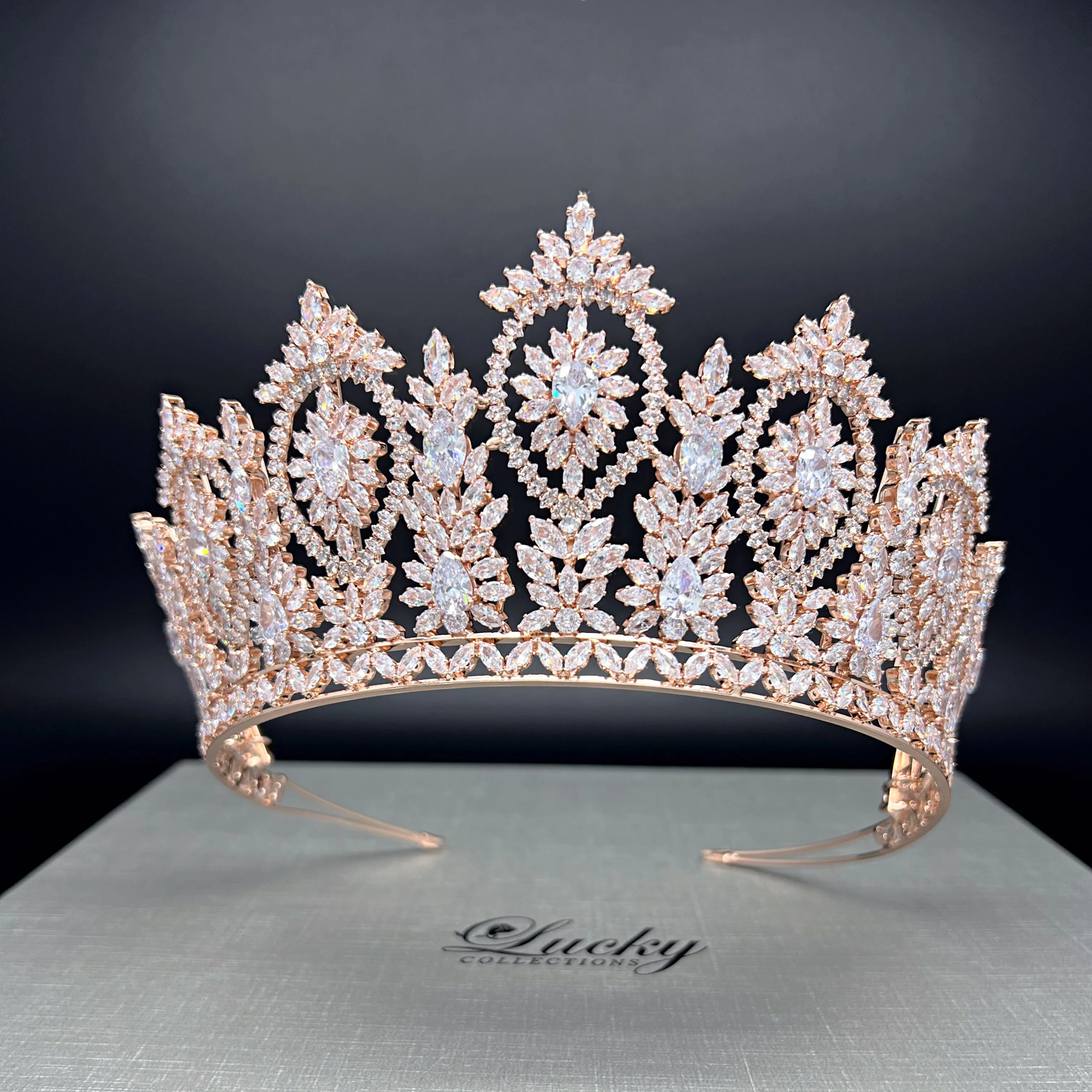 Tiara with Finest of Diamond Like Sparkles, Iconic Zirconia