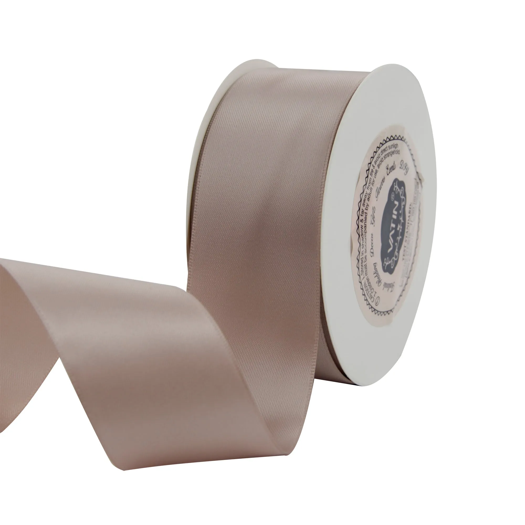 VATIN 1-1/2 inches Wide Double Faced Polyester Satin Ribbon Continuous Ribbon -25 Yard, Perfect for Wedding, Gift Wrapping, Bow Making & Other Projects