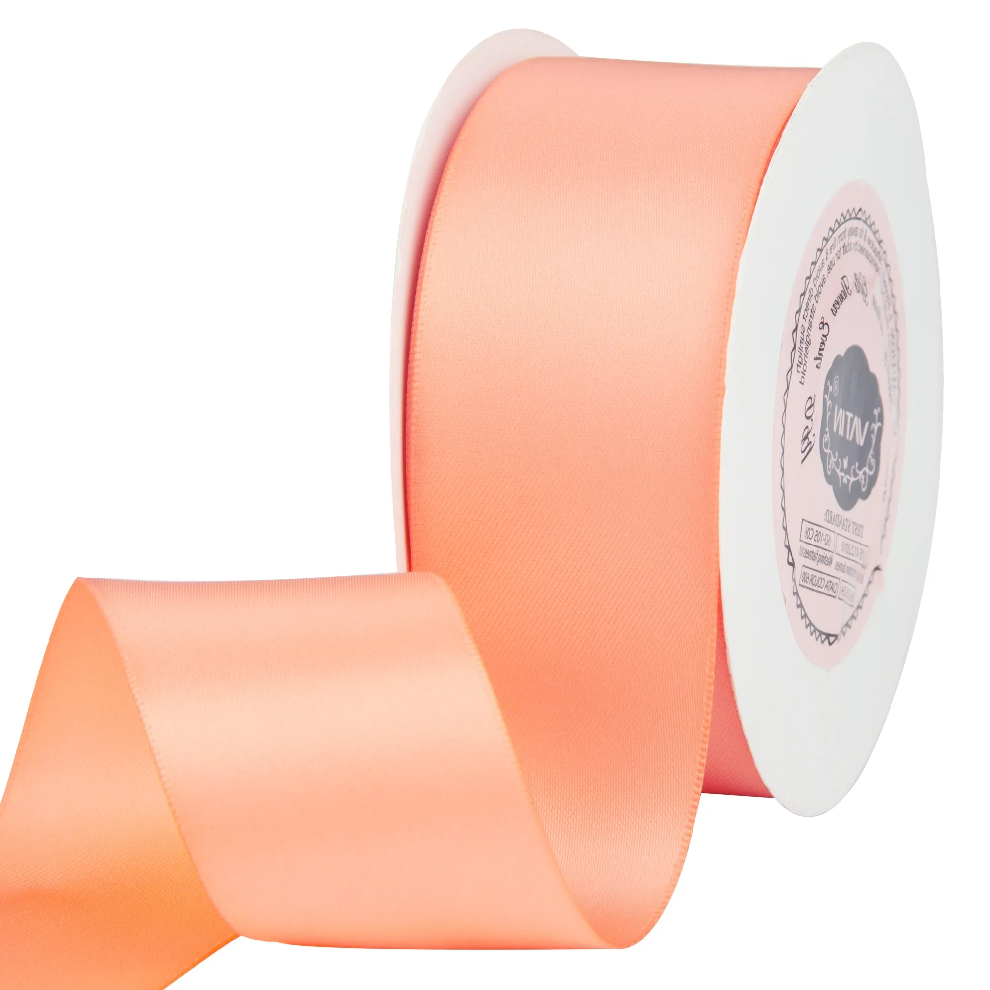 VATIN 1-1/2 inches Wide Double Faced Polyester Satin Ribbon Continuous Ribbon -25 Yard, Perfect for Wedding, Gift Wrapping, Bow Making & Other Projects