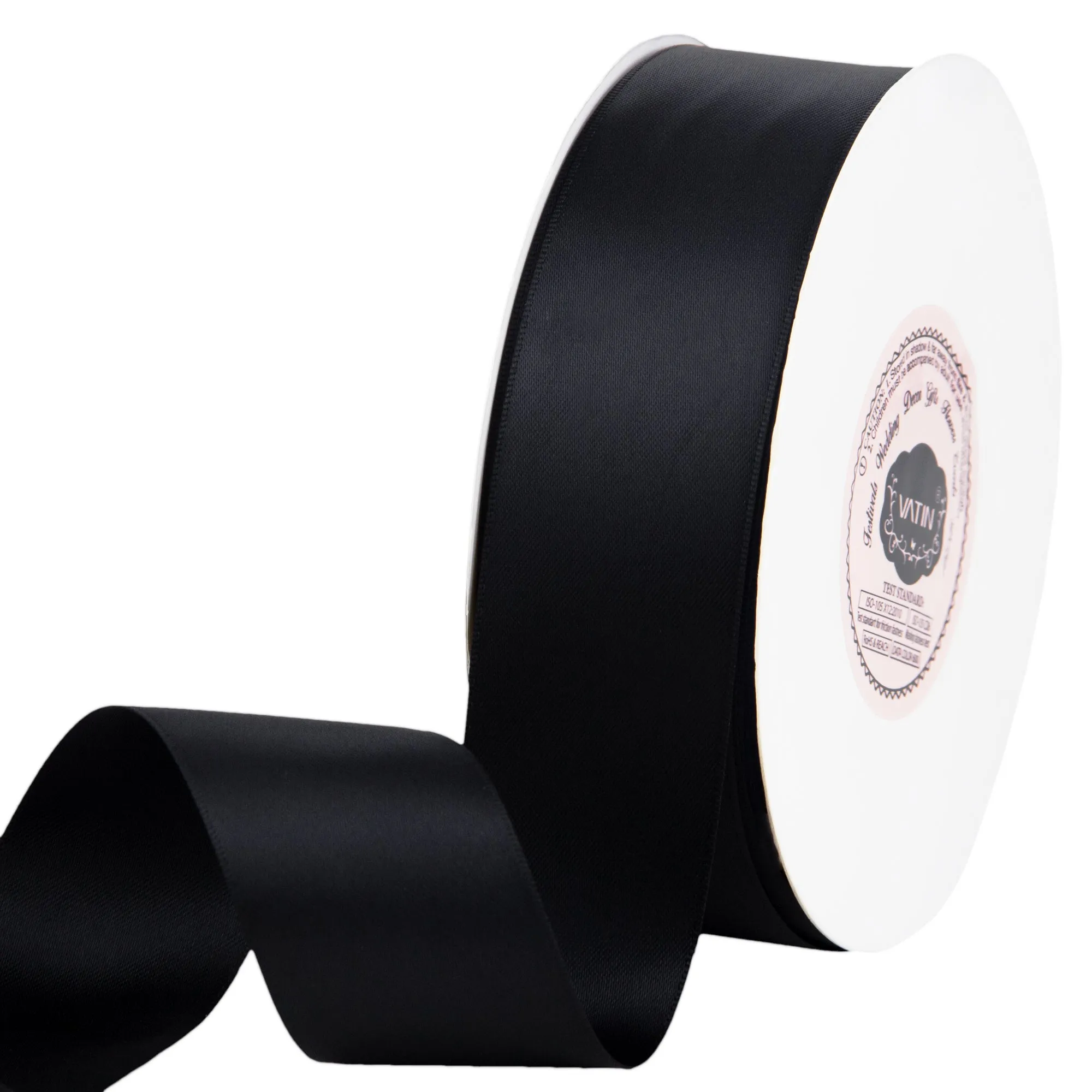 VATIN 1-1/2 inches Wide Double Faced Polyester Satin Ribbon Continuous Ribbon -25 Yard, Perfect for Wedding, Gift Wrapping, Bow Making & Other Projects