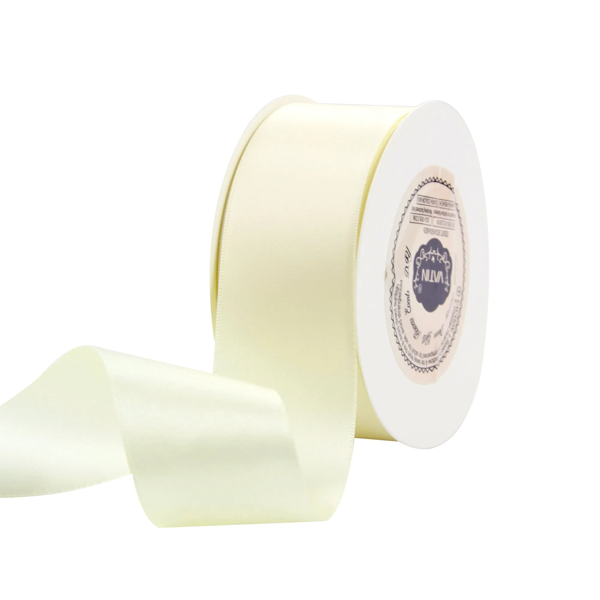 VATIN 1-1/2 inches Wide Double Faced Polyester Satin Ribbon Continuous Ribbon -25 Yard, Perfect for Wedding, Gift Wrapping, Bow Making & Other Projects