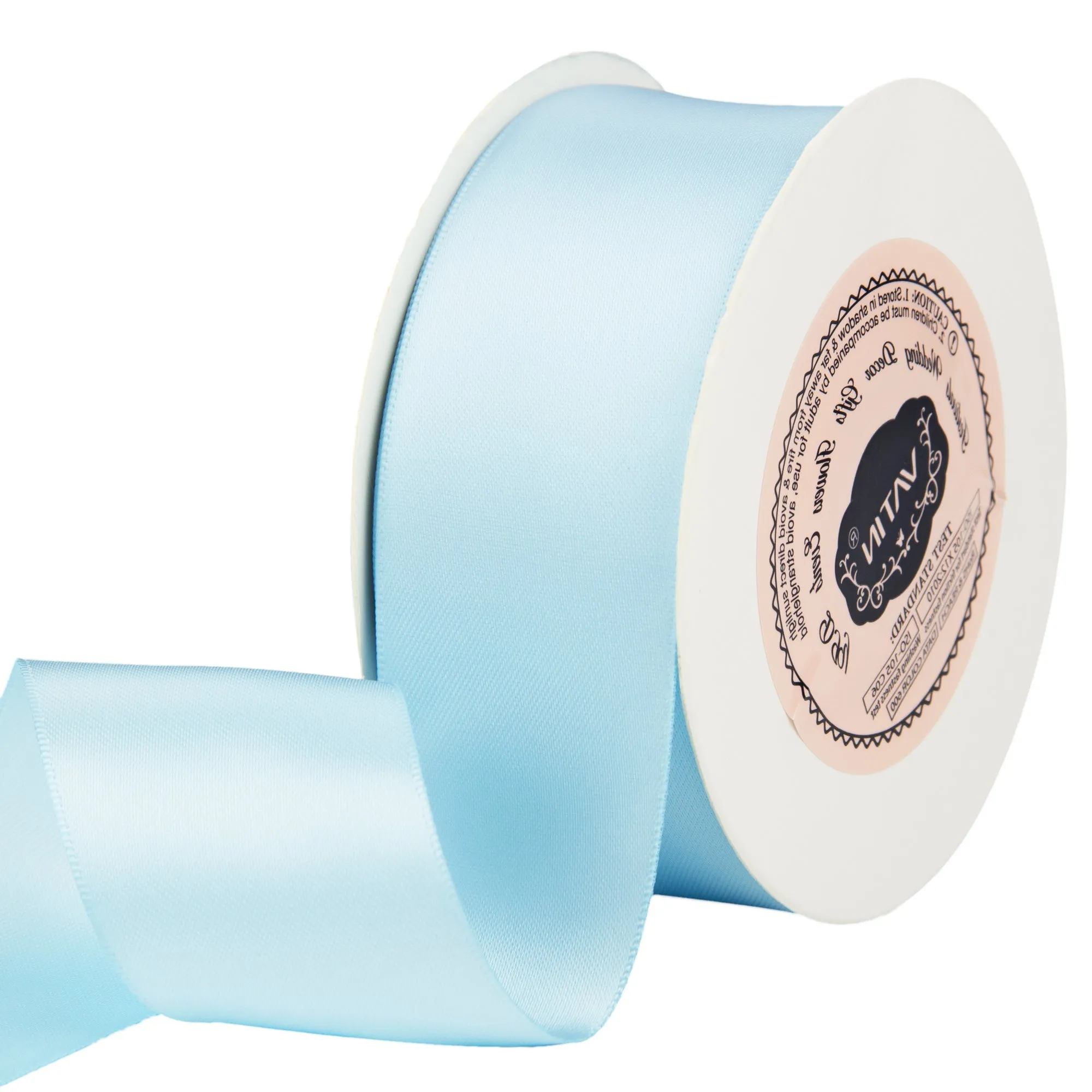 VATIN 1-1/2 inches Wide Double Faced Polyester Satin Ribbon Continuous Ribbon -25 Yard, Perfect for Wedding, Gift Wrapping, Bow Making & Other Projects