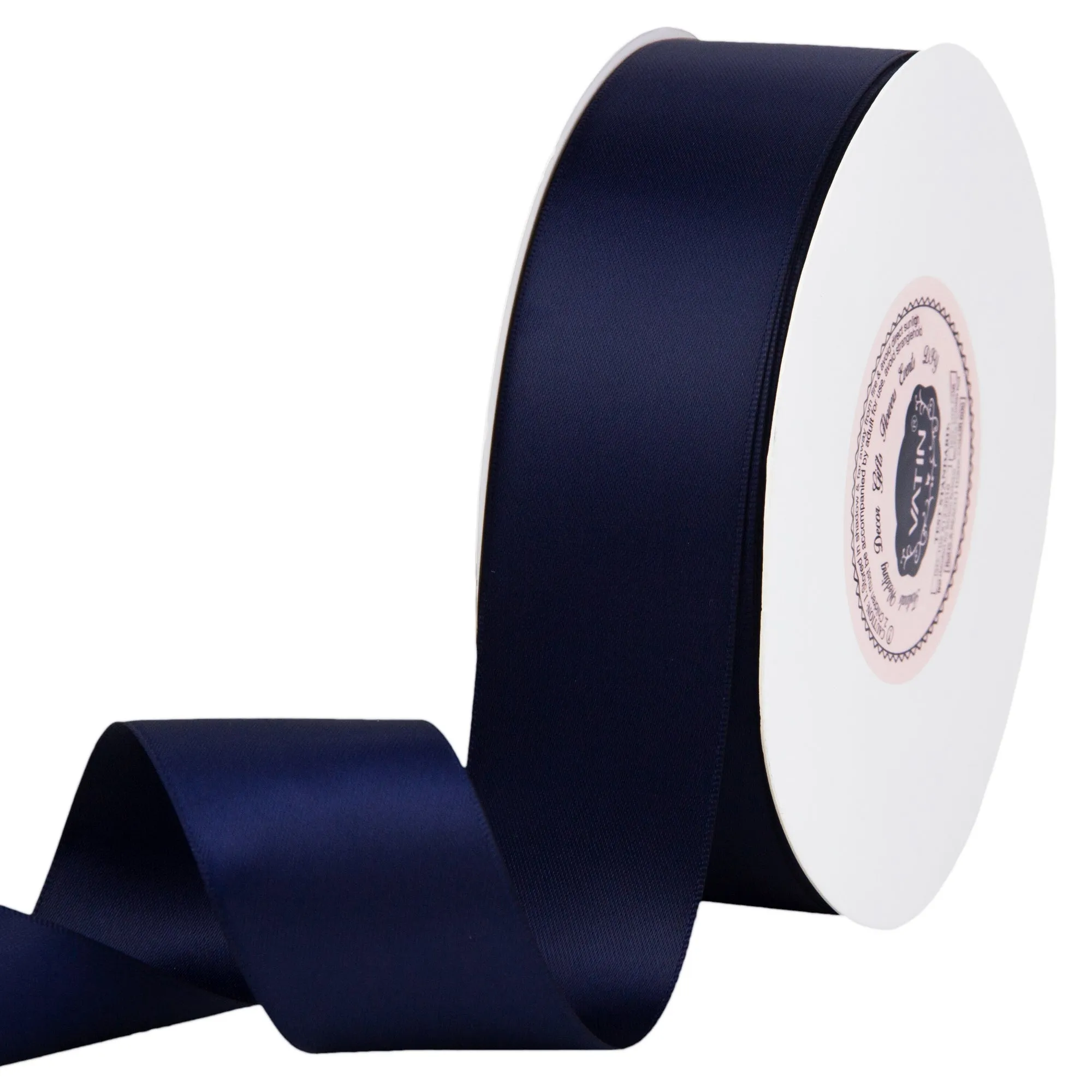 VATIN 1-1/2 inches Wide Double Faced Polyester Satin Ribbon Continuous Ribbon -25 Yard, Perfect for Wedding, Gift Wrapping, Bow Making & Other Projects