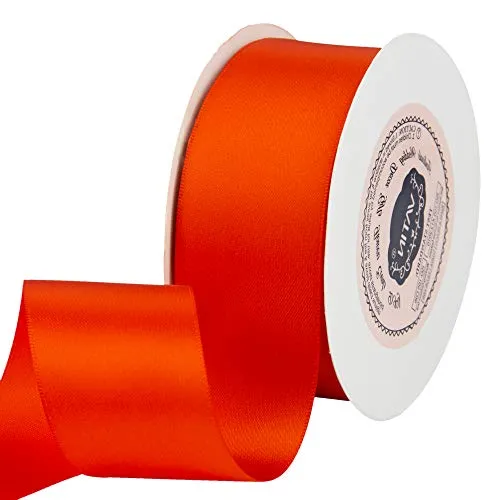 VATIN 1-1/2 inches Wide Double Faced Polyester Satin Ribbon Continuous Ribbon -25 Yard, Perfect for Wedding, Gift Wrapping, Bow Making & Other Projects