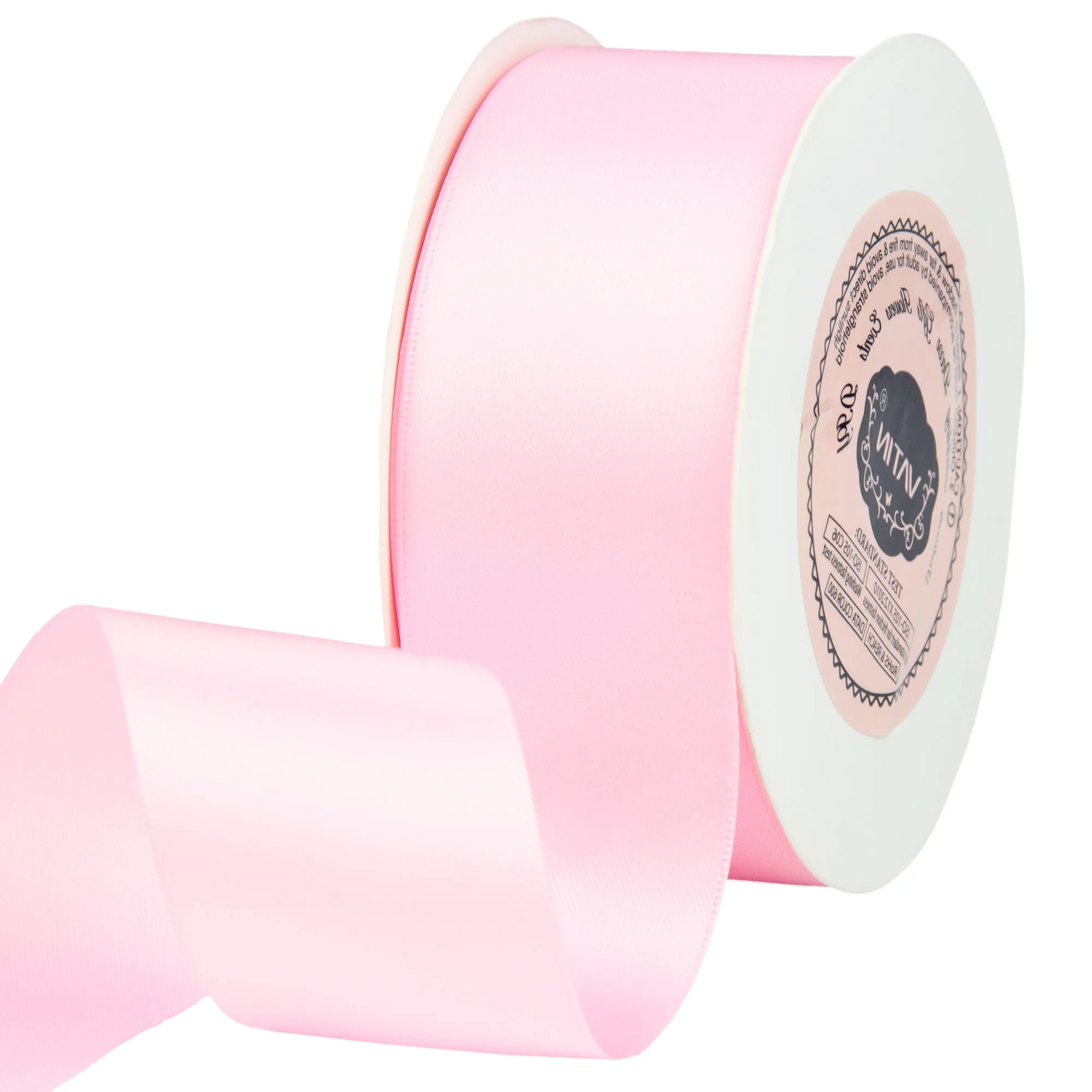 VATIN 1-1/2 inches Wide Double Faced Polyester Satin Ribbon Continuous Ribbon -25 Yard, Perfect for Wedding, Gift Wrapping, Bow Making & Other Projects