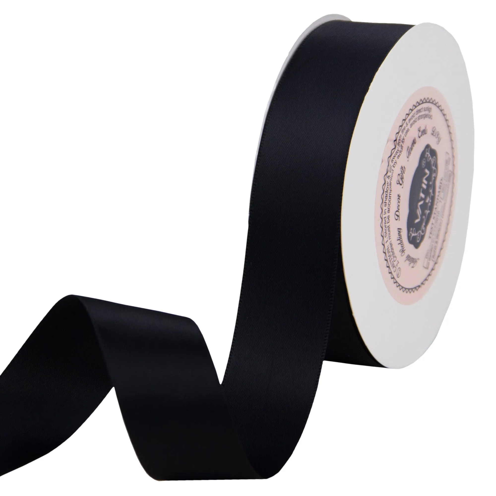 VATIN 1 inch Double Faced Polyester Satin Ribbon - 25 Yard Spool, Perfect for Wedding, Wreath, Baby Shower,Packing and Other Projects