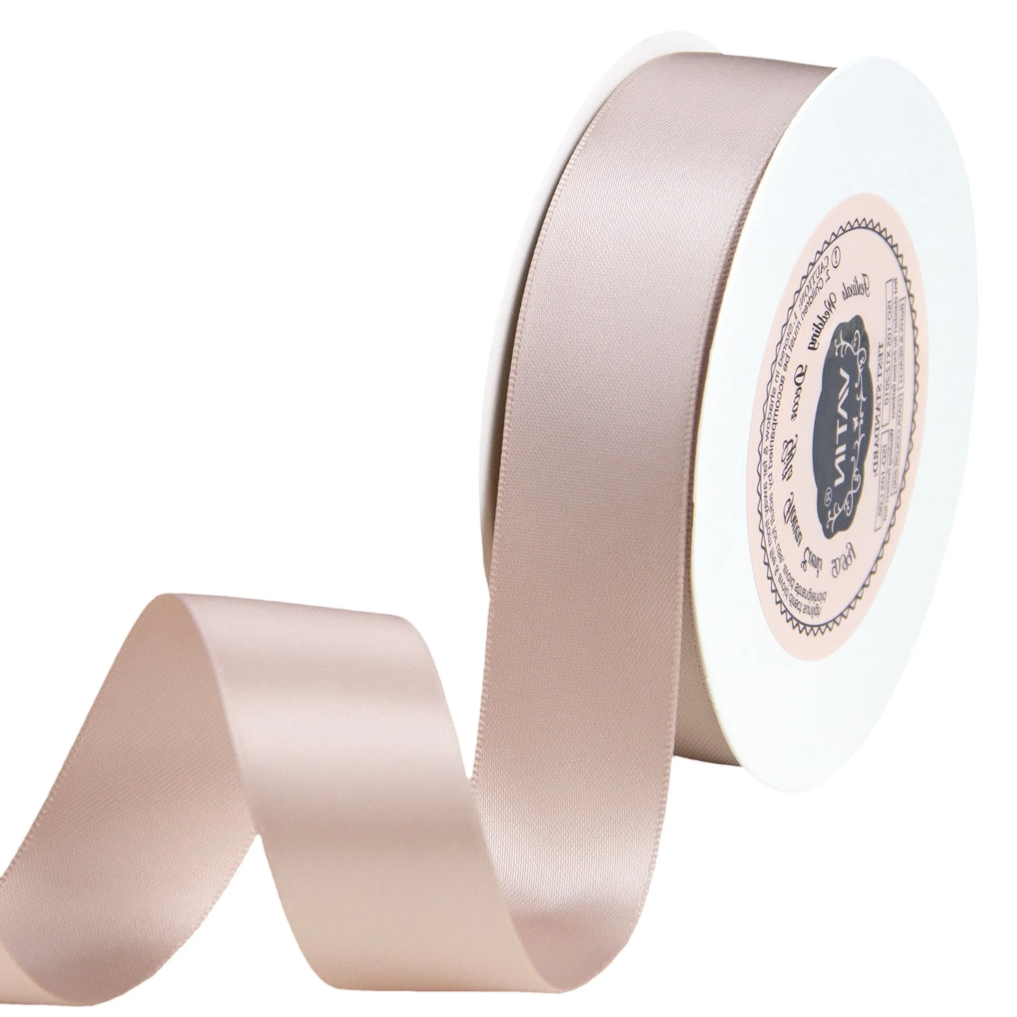 VATIN 1 inch Double Faced Polyester Satin Ribbon - 25 Yard Spool, Perfect for Wedding, Wreath, Baby Shower,Packing and Other Projects