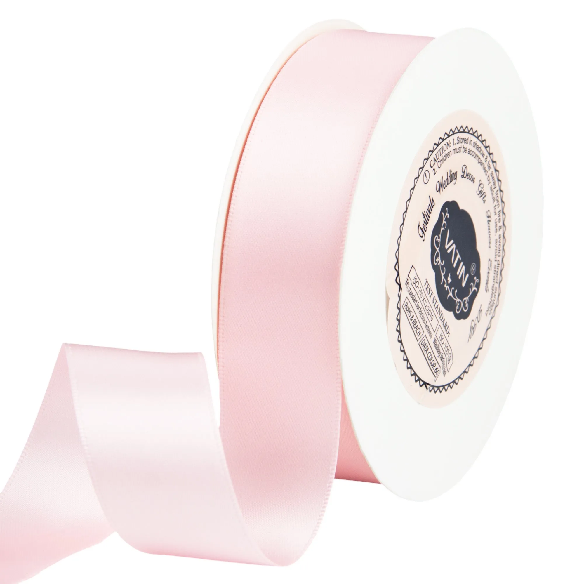 VATIN 1 inch Double Faced Polyester Satin Ribbon - 25 Yard Spool, Perfect for Wedding, Wreath, Baby Shower,Packing and Other Projects