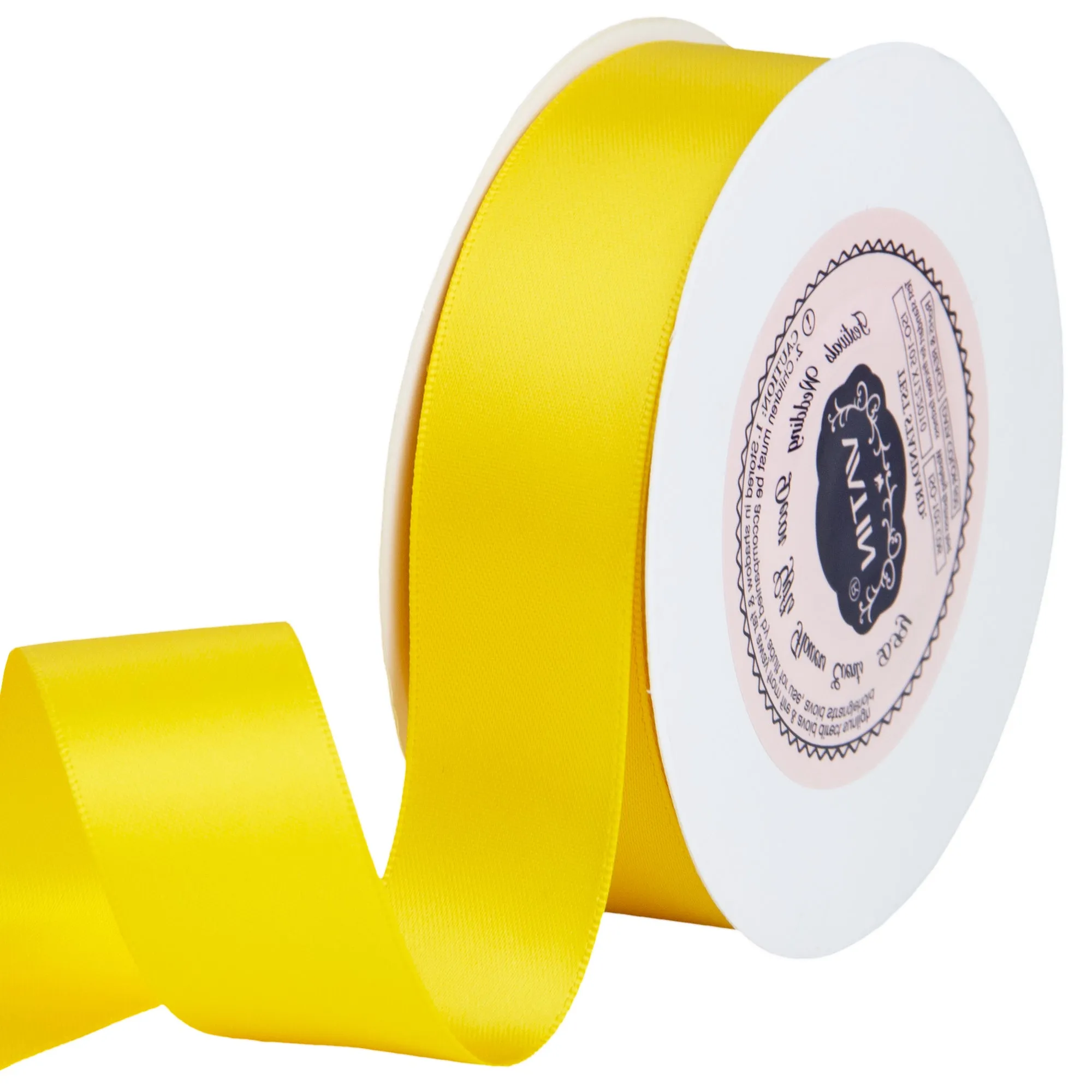 VATIN 1 inch Double Faced Polyester Satin Ribbon - 25 Yard Spool, Perfect for Wedding, Wreath, Baby Shower,Packing and Other Projects