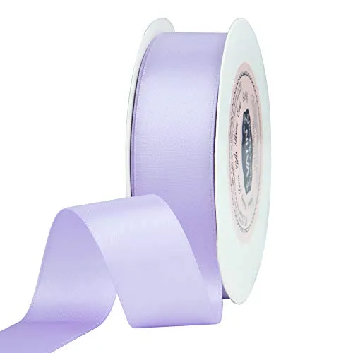 VATIN 1 inch Double Faced Polyester Satin Ribbon Lavender - 25 Yard Spool, Perfect for Wedding, Wreath, Baby Shower,Packing and Other Projects