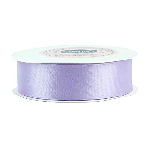 VATIN 1 inch Double Faced Polyester Satin Ribbon Lavender - 25 Yard Spool, Perfect for Wedding, Wreath, Baby Shower,Packing and Other Projects