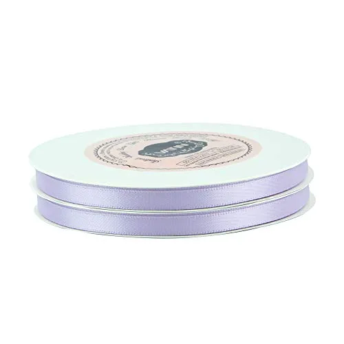 VATIN 1/4 inches Double Faced Lavender Polyester Satin Ribbon - 50 Yards for Gift Wrapping Ornaments Party Favor Braids Baby Shower Decoration Floral Arrangement Craft Supplies