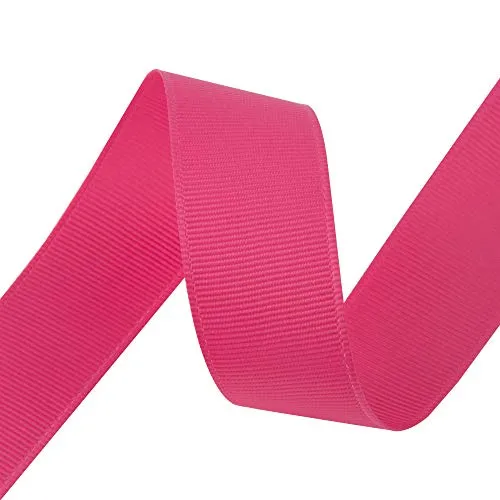 VATIN 1" Grosgrain Ribbon, 50-Yard,25 Yards Each Roll Perfect for Wedding Decor, Wreath, Baby Shower,Gift Package Wrapping and Other Projects Fuchsia