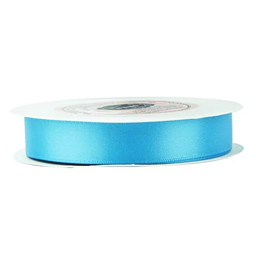 VATIN 5/8 inch Double Faced Polyester Turquoise Satin Ribbon - 25 Yard Spool, Perfect for Wedding Decor, Wreath, Baby Shower,Gift Package Wrapping and Other Projects