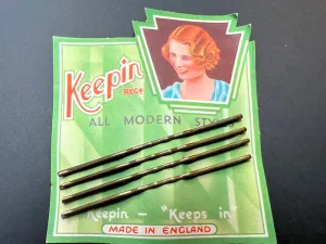 Very Deco Display Card for 1920s "Keepin" Long Waved Hair pins