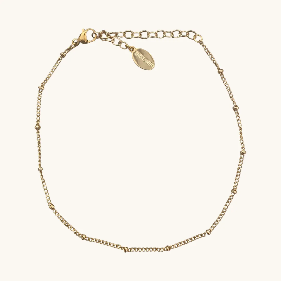 Waterproof Gold Jess Anklet