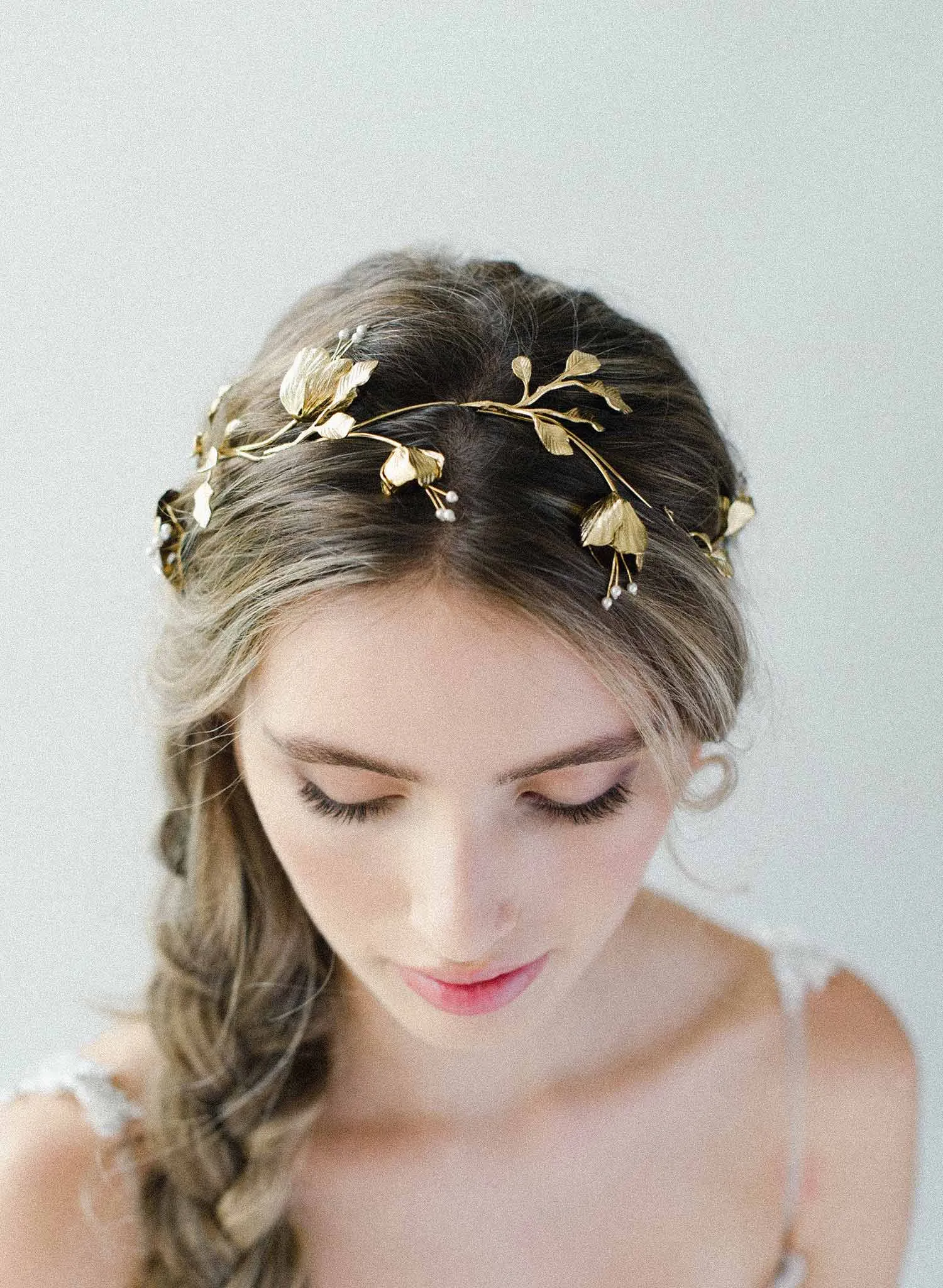 Winding bud and pearl branch headpiece - Style #2037