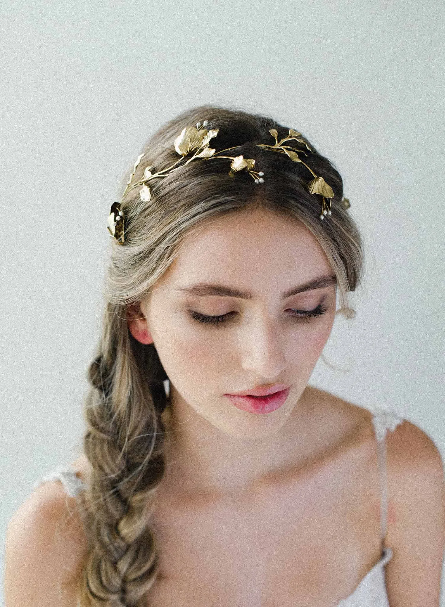 Winding bud and pearl branch headpiece - Style #2037